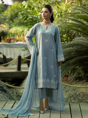 edenrobe Premium Festive Unstitched Dobby 3Pc Suit EWU24V7-28784