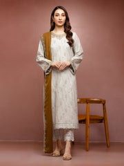 edenrobe Premium Festive Unstitched Dobby 3Pc Suit EWU24V7-30168