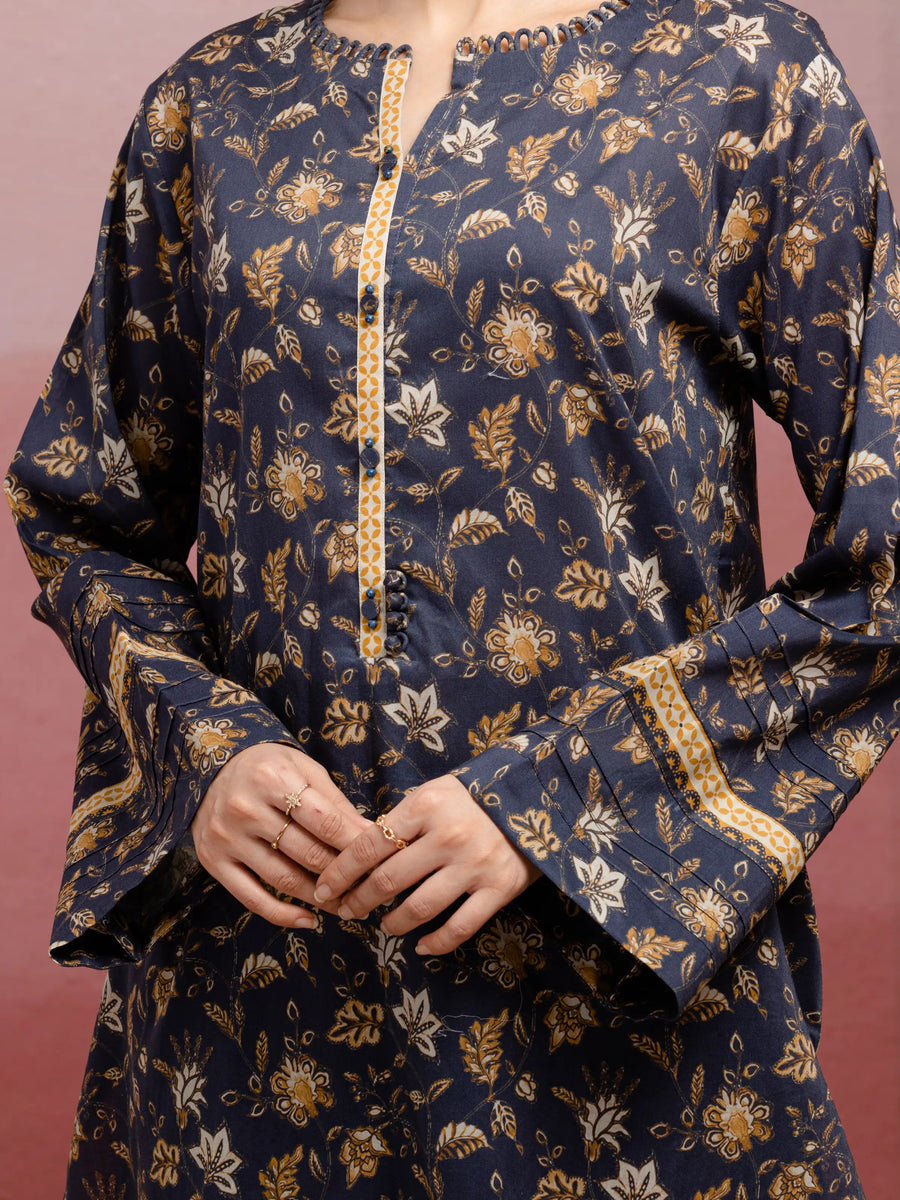 edenrobe Allure Lawn Unstitched Printed 3Pc Suit EWU5A1-35005