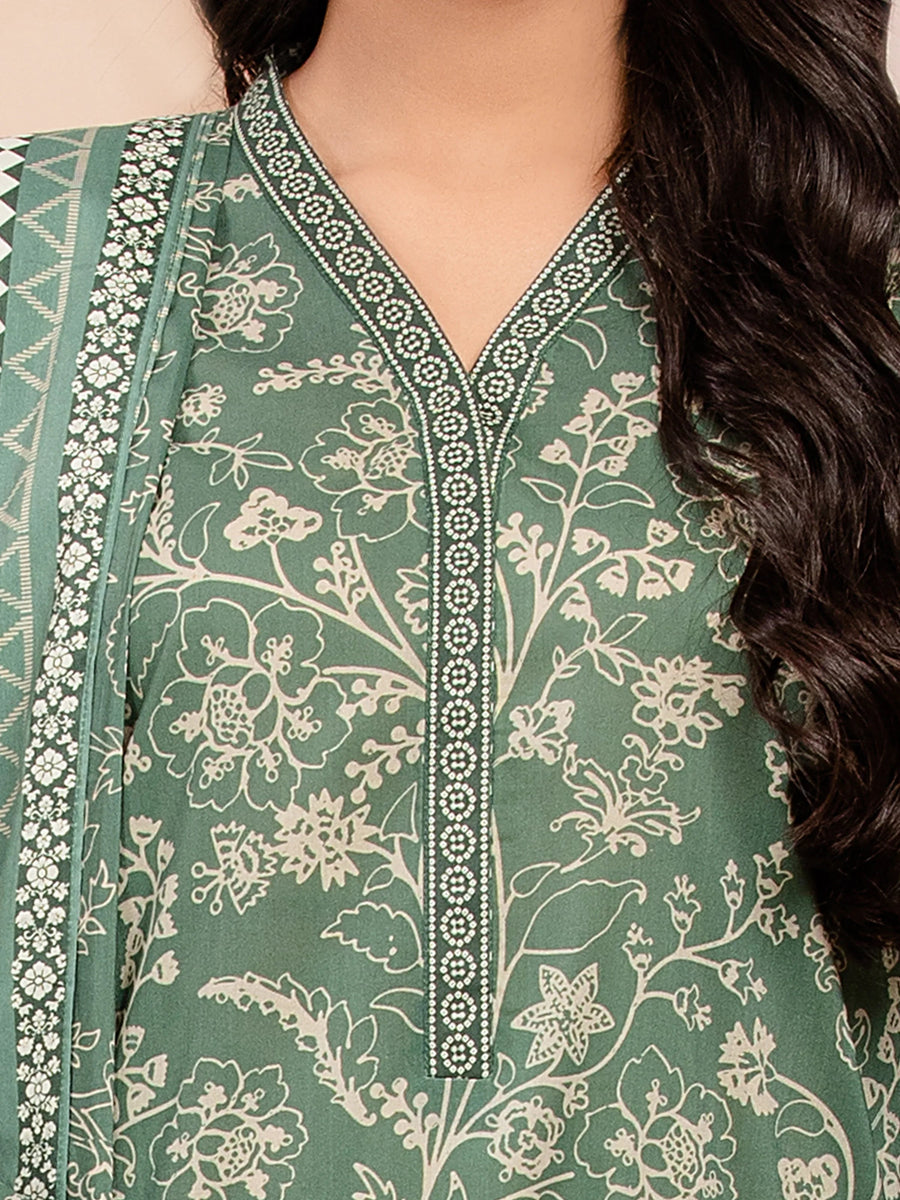 edenrobe Allure Lawn Unstitched Printed 3Pc Suit EWU5A1-35006