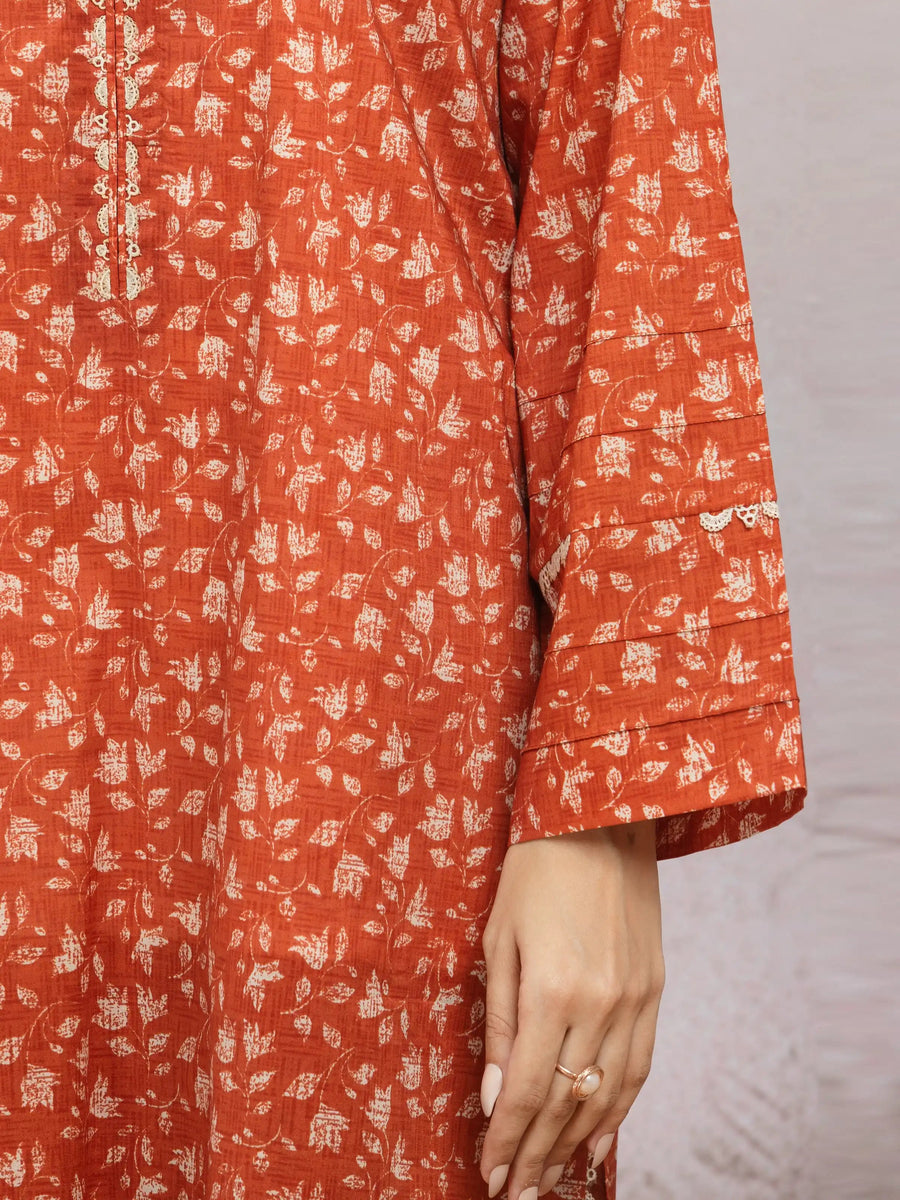 edenrobe Allure Lawn Unstitched Printed 3Pc Suit EWU5A1-35008