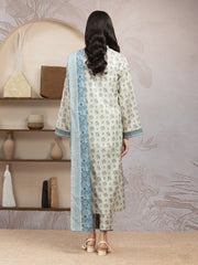 edenrobe Allure Lawn Unstitched Printed 3Pc Suit EWU5A1-35009