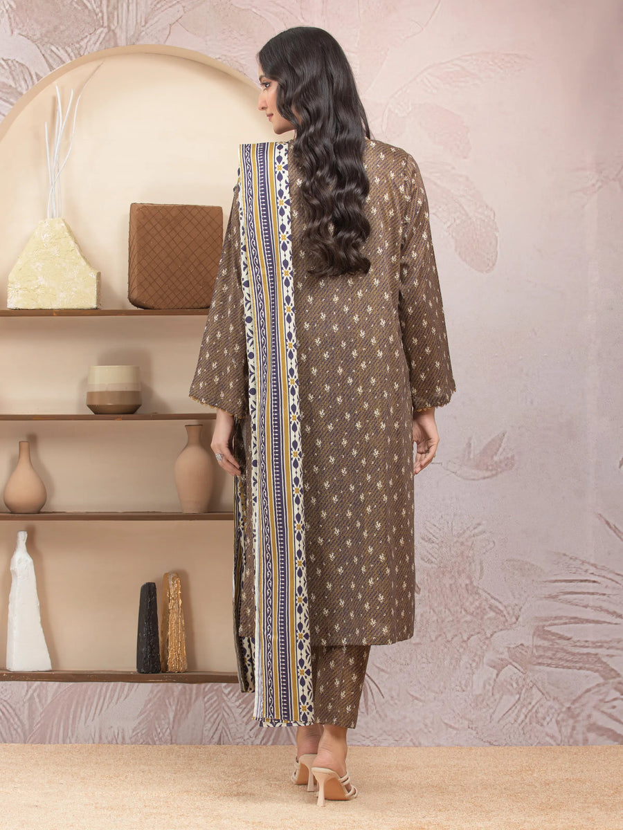 edenrobe Allure Lawn Unstitched Printed 3Pc Suit EWU5A1-35012