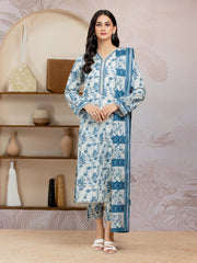 edenrobe Allure Lawn Unstitched Printed 3Pc Suit EWU5A1-35019