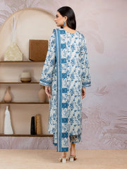 edenrobe Allure Lawn Unstitched Printed 3Pc Suit EWU5A1-35019