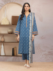 edenrobe Allure Lawn Unstitched Printed 3Pc Suit EWU5A1-35026