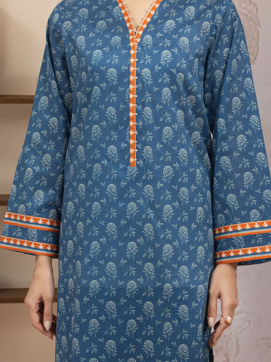 edenrobe Allure Lawn Unstitched Printed 3Pc Suit EWU5A1-35026
