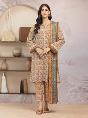 edenrobe Allure Lawn Unstitched Printed 3Pc Suit EWU5A1-35027