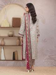 edenrobe Allure Lawn Unstitched Printed 3Pc Suit EWU5A1-35029