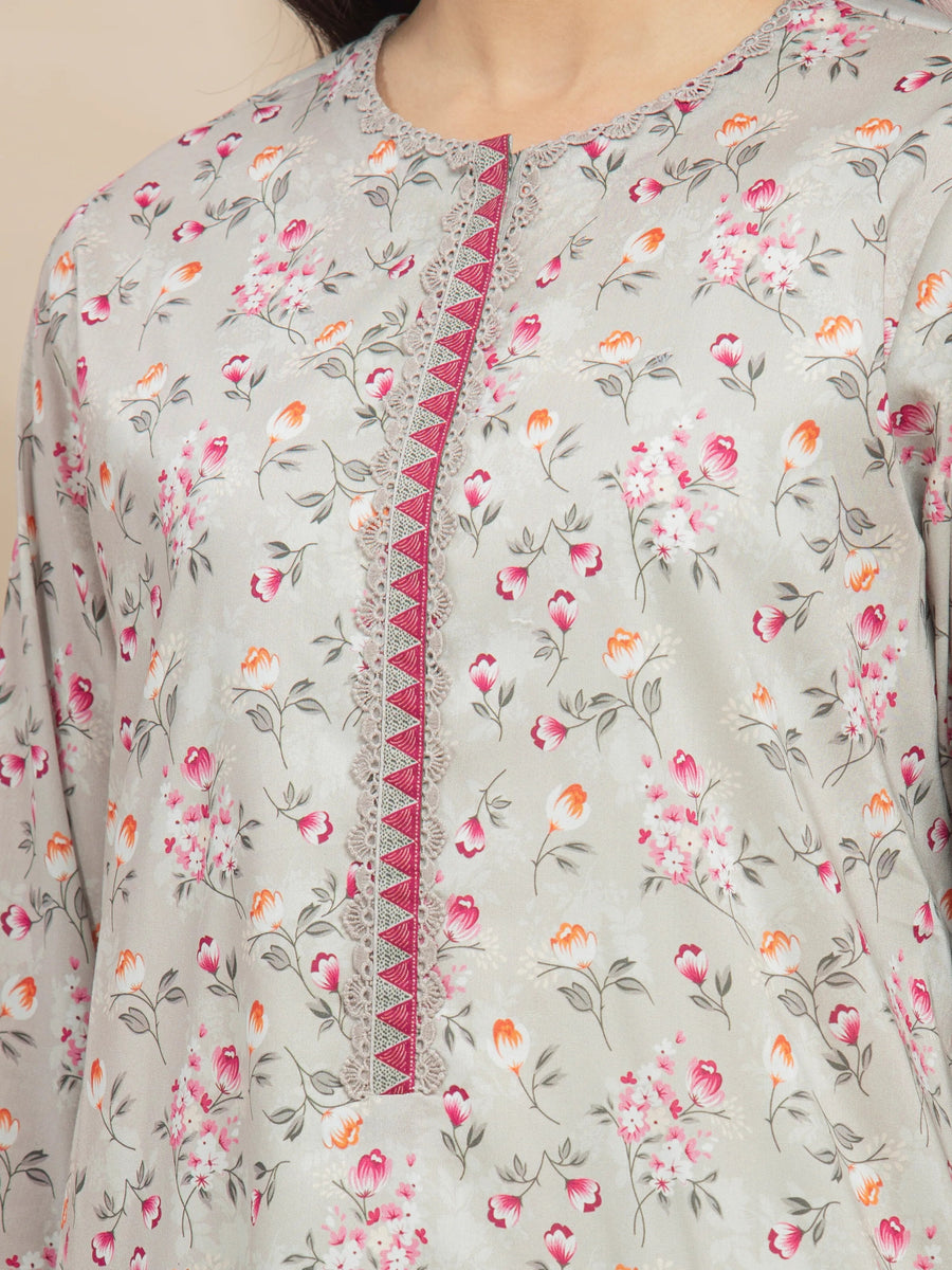 edenrobe Allure Lawn Unstitched Printed 3Pc Suit EWU5A1-35029