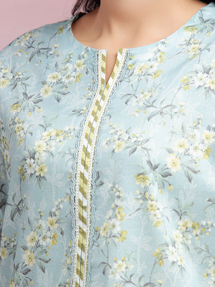 edenrobe Allure Lawn Unstitched Printed 3Pc Suit EWU5A1-35030