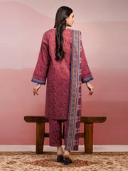 edenrobe Allure Lawn Unstitched Printed 3Pc Suit EWU5A1-35032