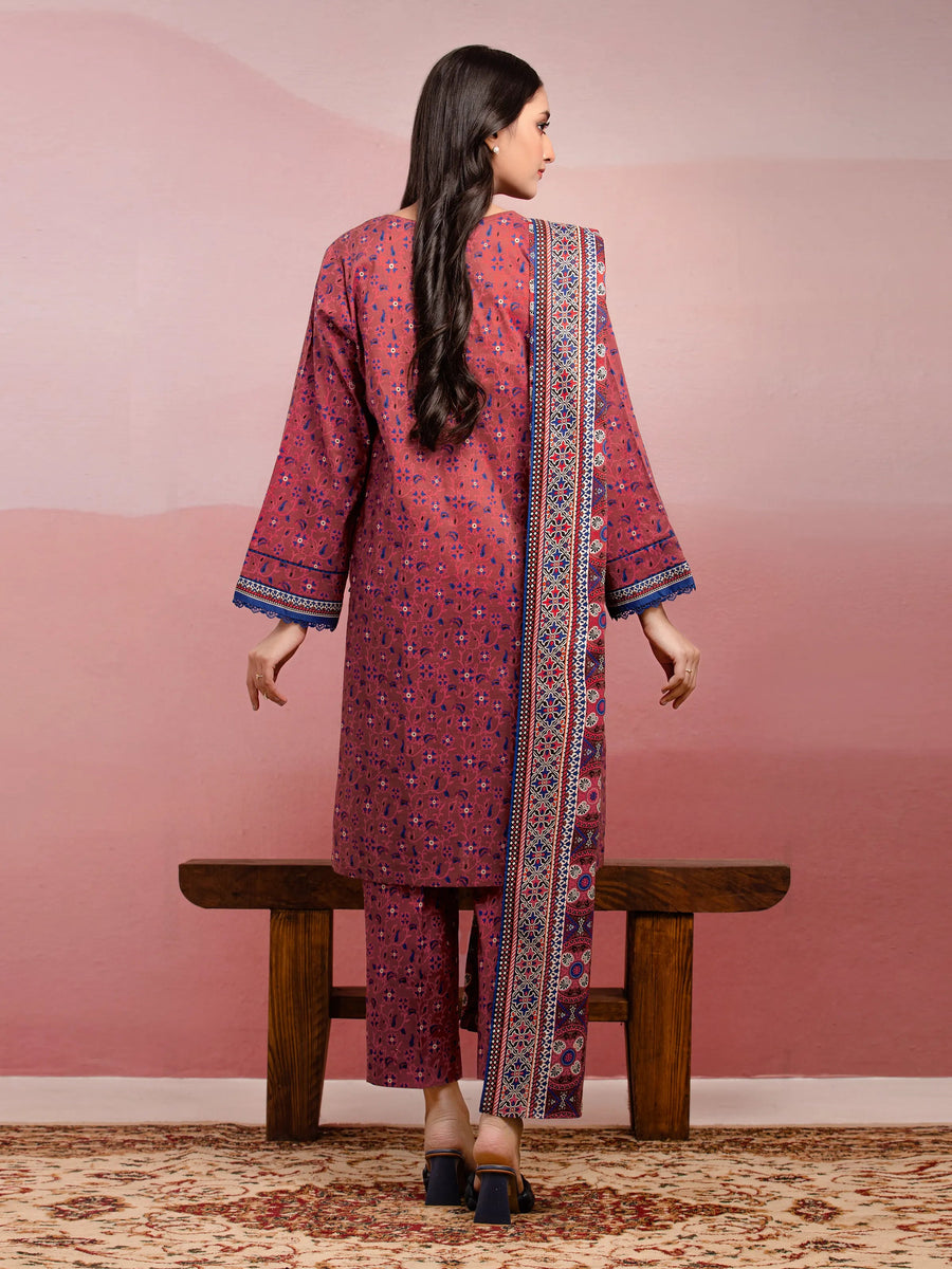 edenrobe Allure Lawn Unstitched Printed 3Pc Suit EWU5A1-35032
