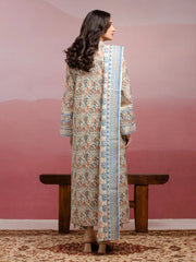 edenrobe Allure Lawn Unstitched Printed 3Pc Suit EWU5A1-35033