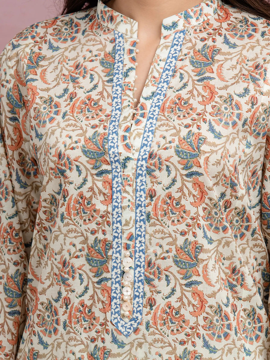 edenrobe Allure Lawn Unstitched Printed 3Pc Suit EWU5A1-35033