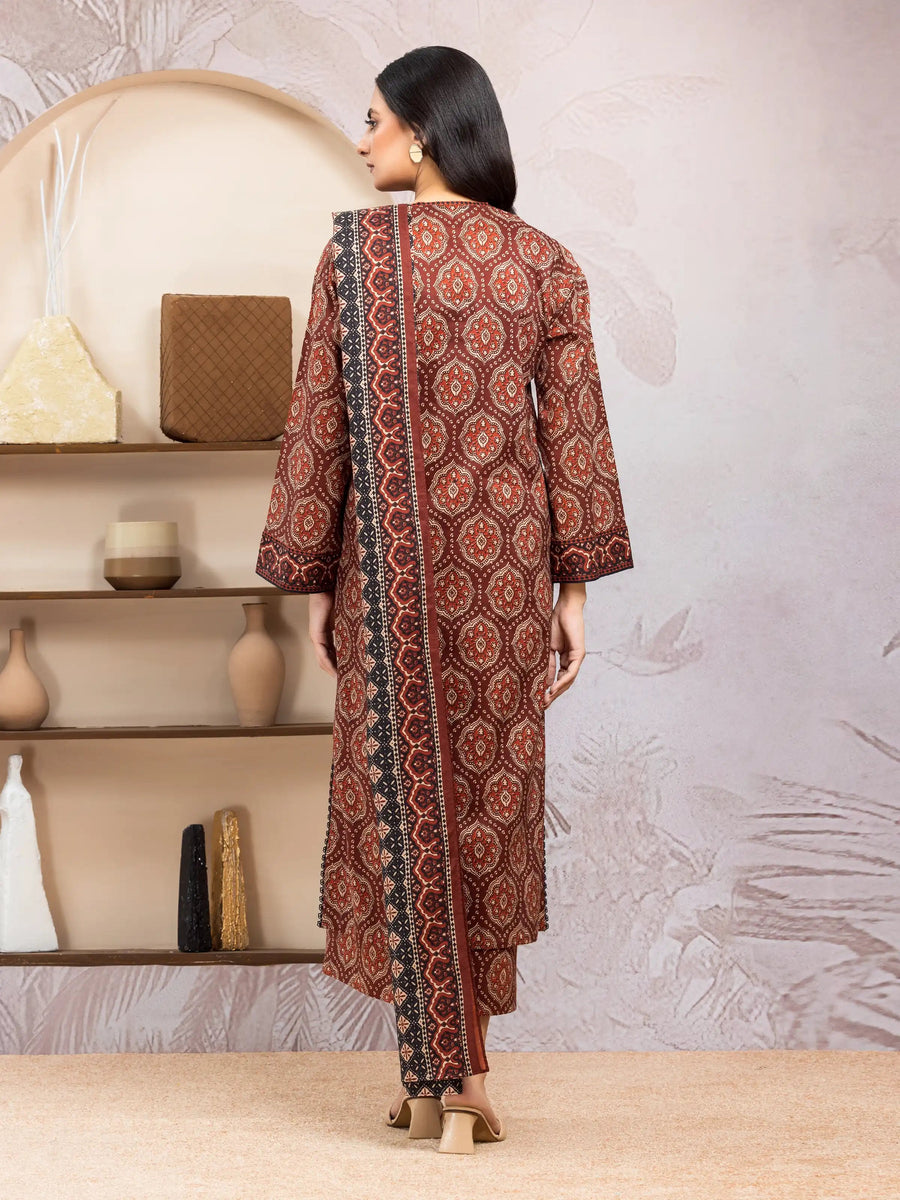 edenrobe Allure Lawn Unstitched Printed 3Pc Suit EWU5A1-35034