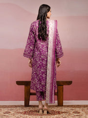 edenrobe Allure Lawn Unstitched Printed 3Pc Suit EWU5A1-35035