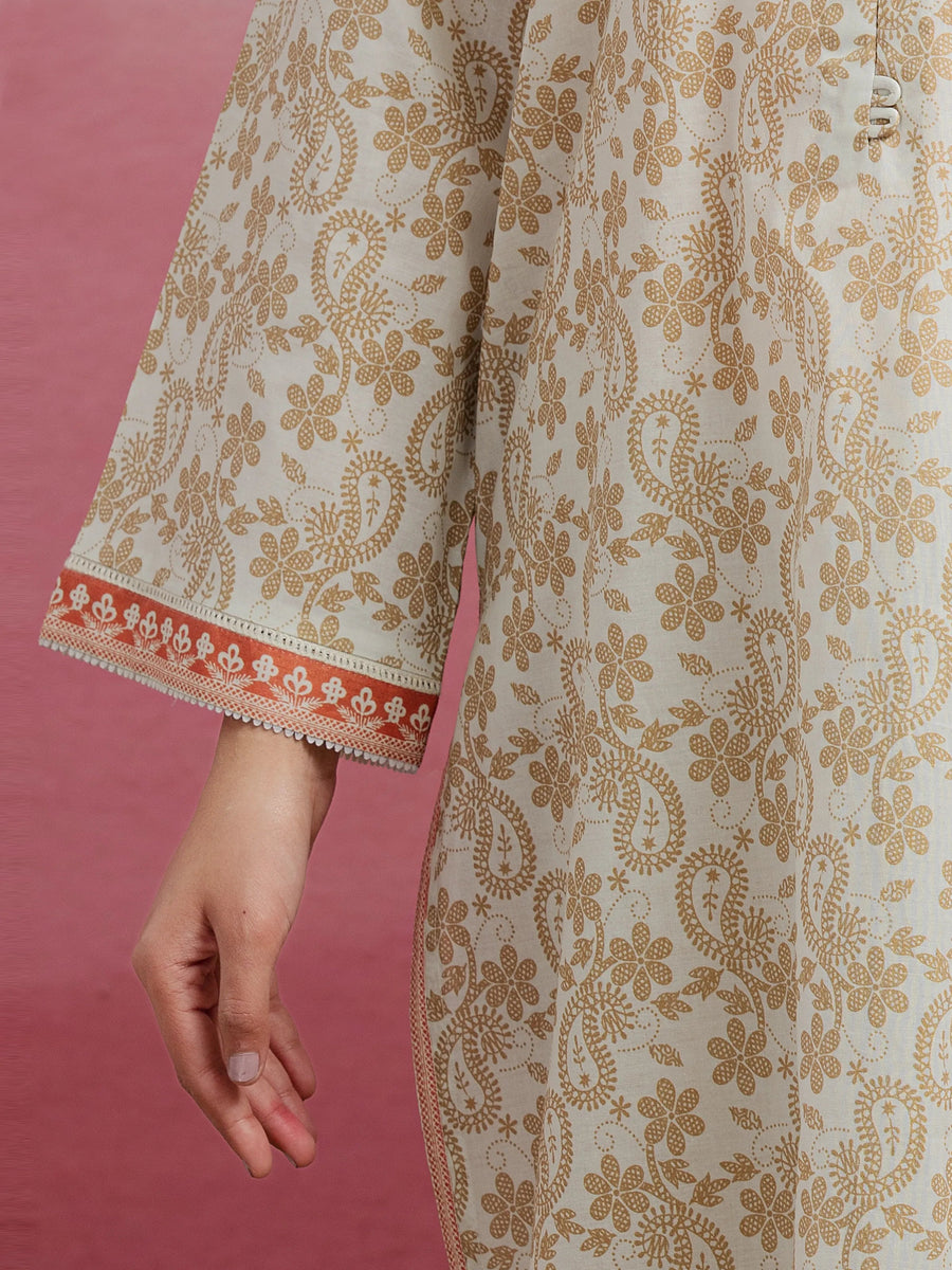 edenrobe Allure Lawn Unstitched Printed 3Pc Suit EWU5A1-35038