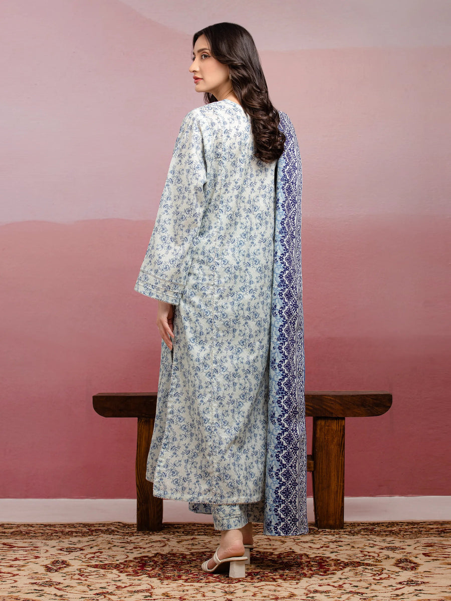 edenrobe Allure Lawn Unstitched Printed 3Pc Suit EWU5A1-35039