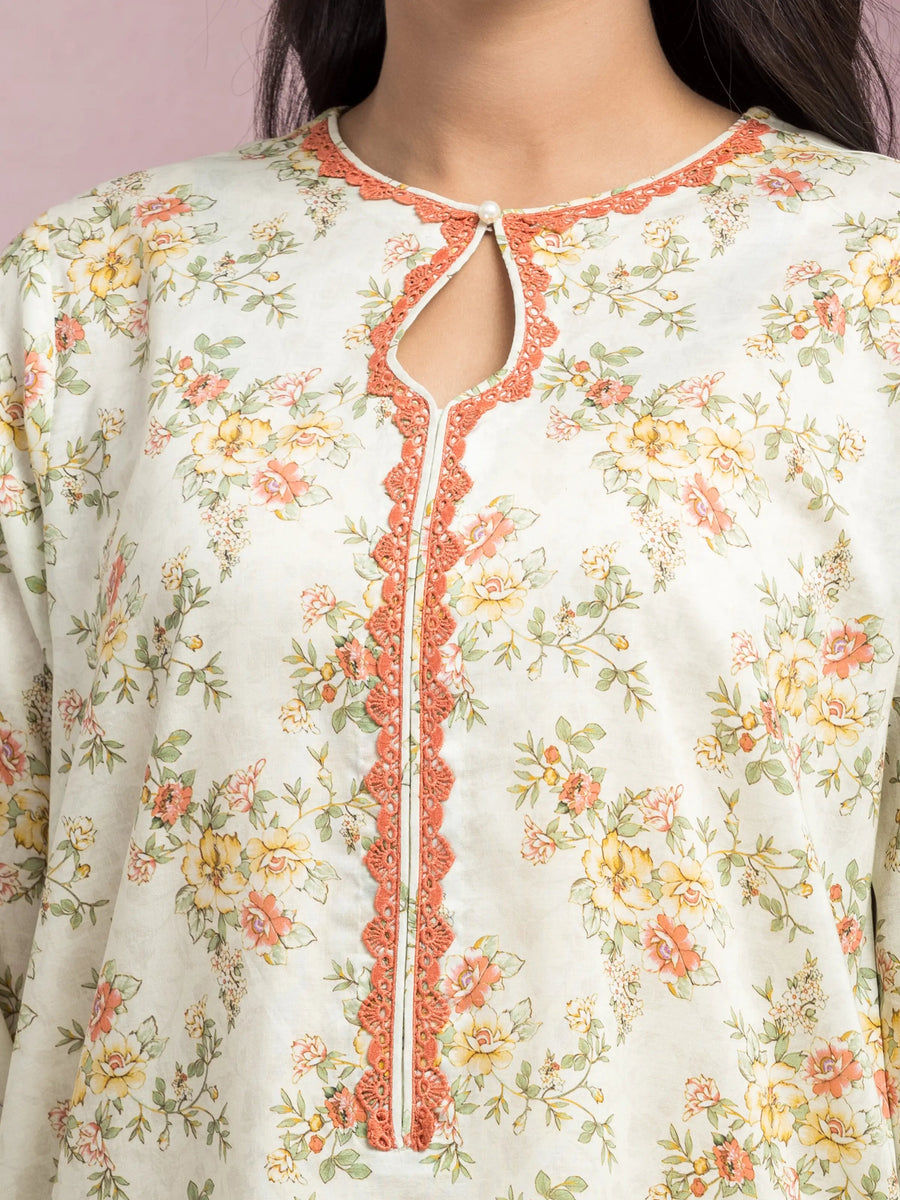 edenrobe Allure Lawn Unstitched Printed 3Pc Suit EWU5A1-35044