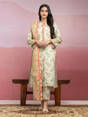 edenrobe Allure Lawn Unstitched Printed 3Pc Suit EWU5A1-35044