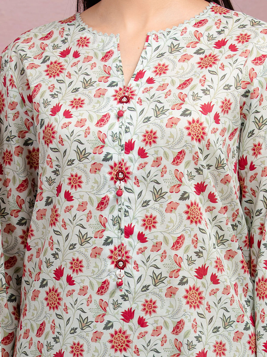 edenrobe Allure Lawn Unstitched Printed 3Pc Suit EWU5A1-35045