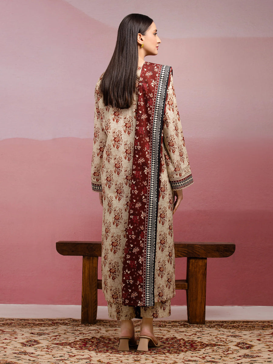 edenrobe Allure Lawn Unstitched Printed 3Pc Suit EWU5A1-35047