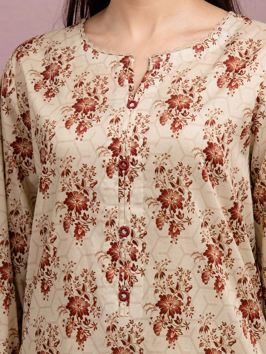 edenrobe Allure Lawn Unstitched Printed 3Pc Suit EWU5A1-35047