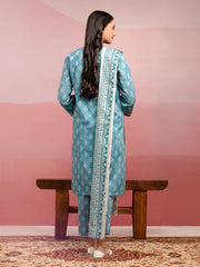 edenrobe Allure Lawn Unstitched Printed 3Pc Suit EWU5A1-35048