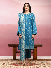 edenrobe Allure Lawn Unstitched Printed 3Pc Suit EWU5A1-35051