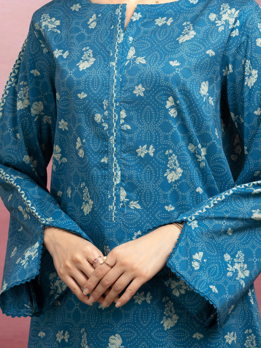 edenrobe Allure Lawn Unstitched Printed 3Pc Suit EWU5A1-35051