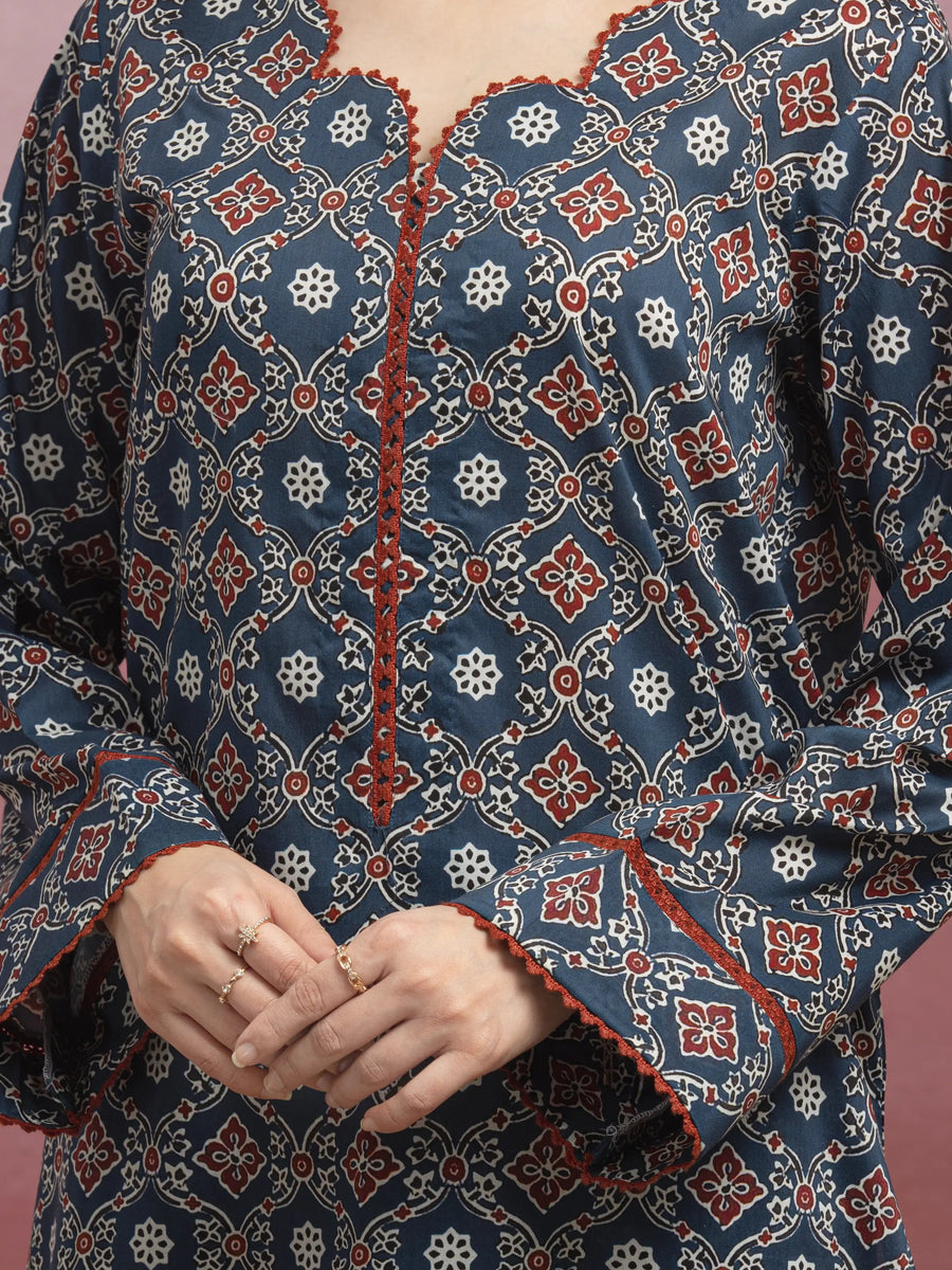 edenrobe Allure Lawn Unstitched Printed 3Pc Suit EWU5A1-35052