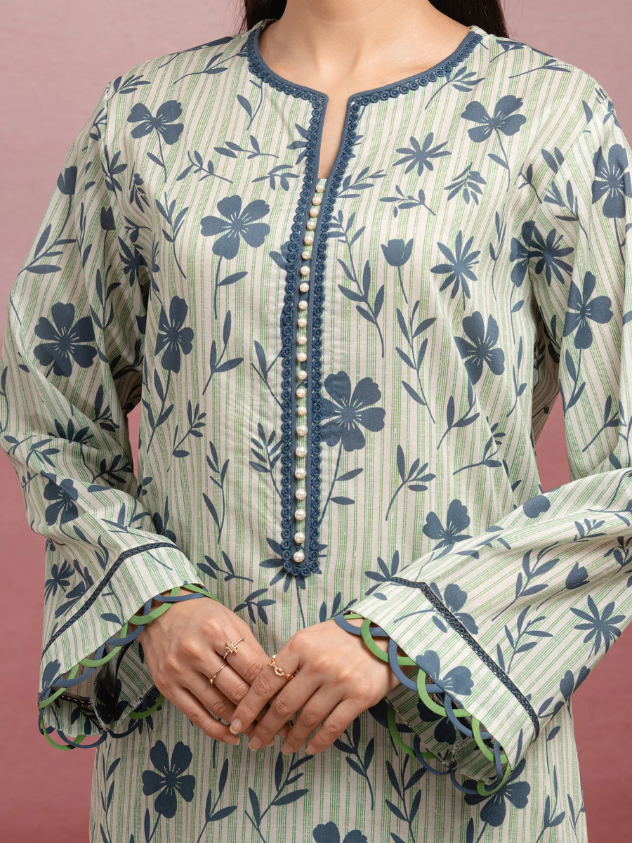 edenrobe Allure Lawn Unstitched Printed 3Pc Suit EWU5A1-35057