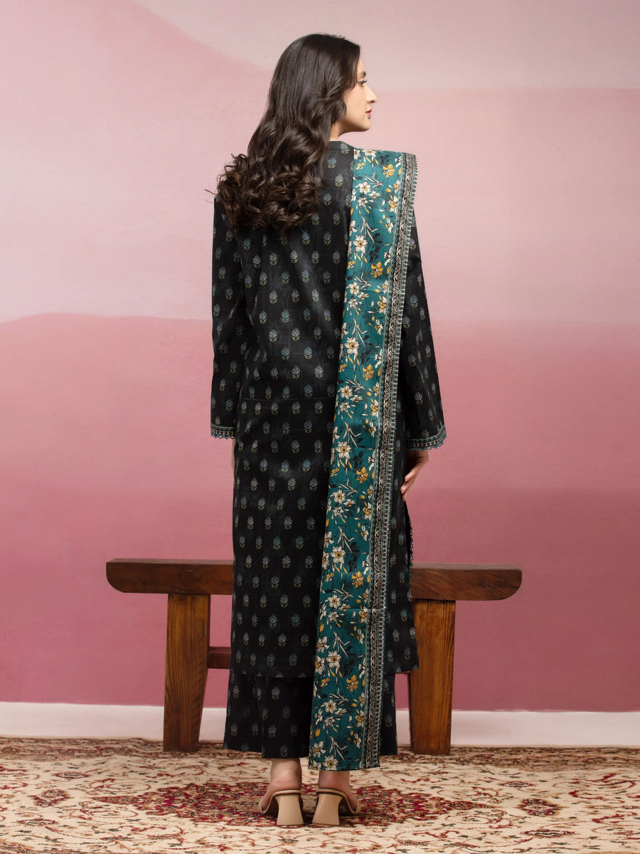 edenrobe Allure Lawn Unstitched Printed 3Pc Suit EWU5A1-35058