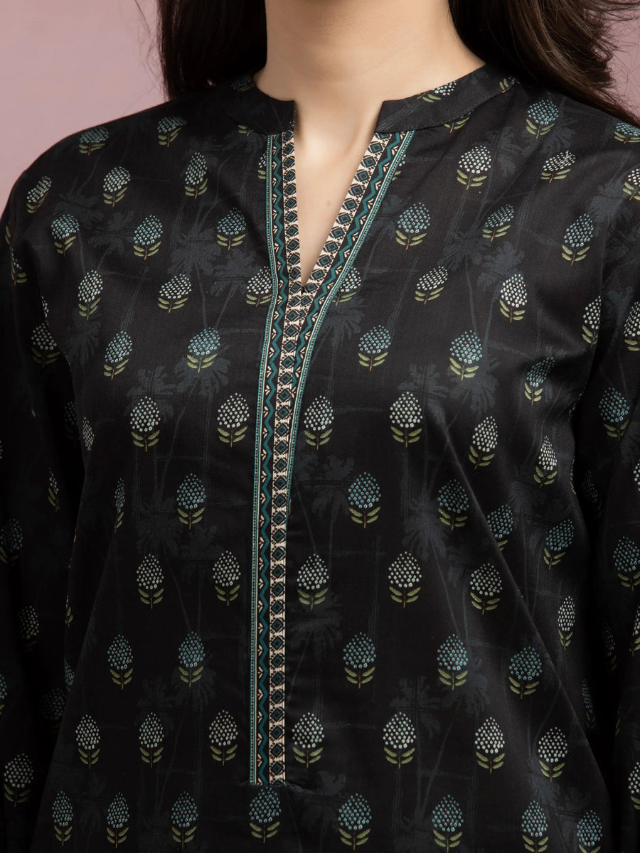 edenrobe Allure Lawn Unstitched Printed 3Pc Suit EWU5A1-35058