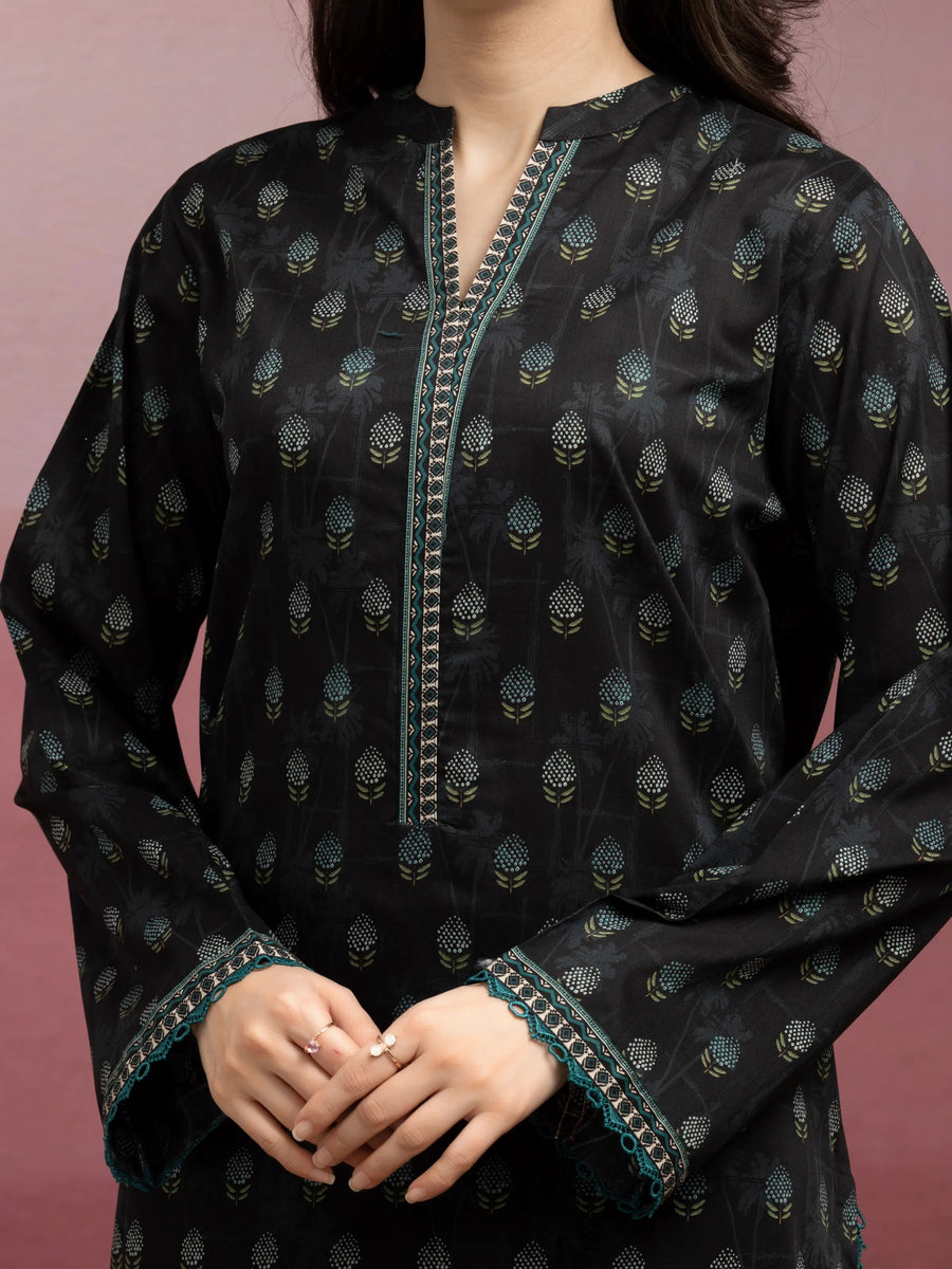 edenrobe Allure Lawn Unstitched Printed 3Pc Suit EWU5A1-35058