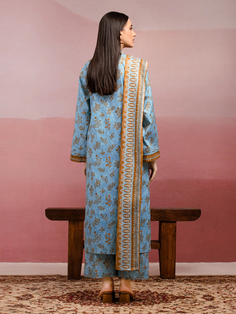 edenrobe Allure Lawn Unstitched Printed 3Pc Suit EWU5A1-35062