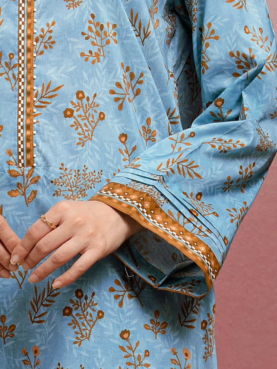 edenrobe Allure Lawn Unstitched Printed 3Pc Suit EWU5A1-35062
