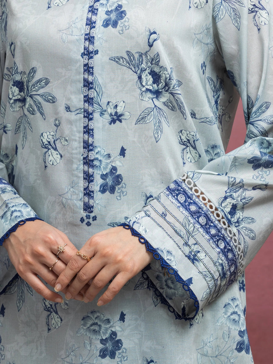 edenrobe Allure Lawn Unstitched Printed 3Pc Suit EWU5A1-35063