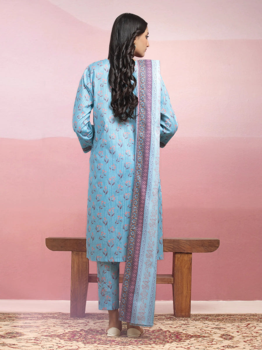 edenrobe Allure Lawn Unstitched Printed 3Pc Suit EWU5A1-35064