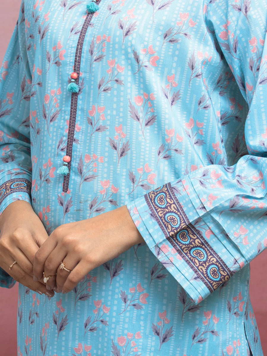 edenrobe Allure Lawn Unstitched Printed 3Pc Suit EWU5A1-35064