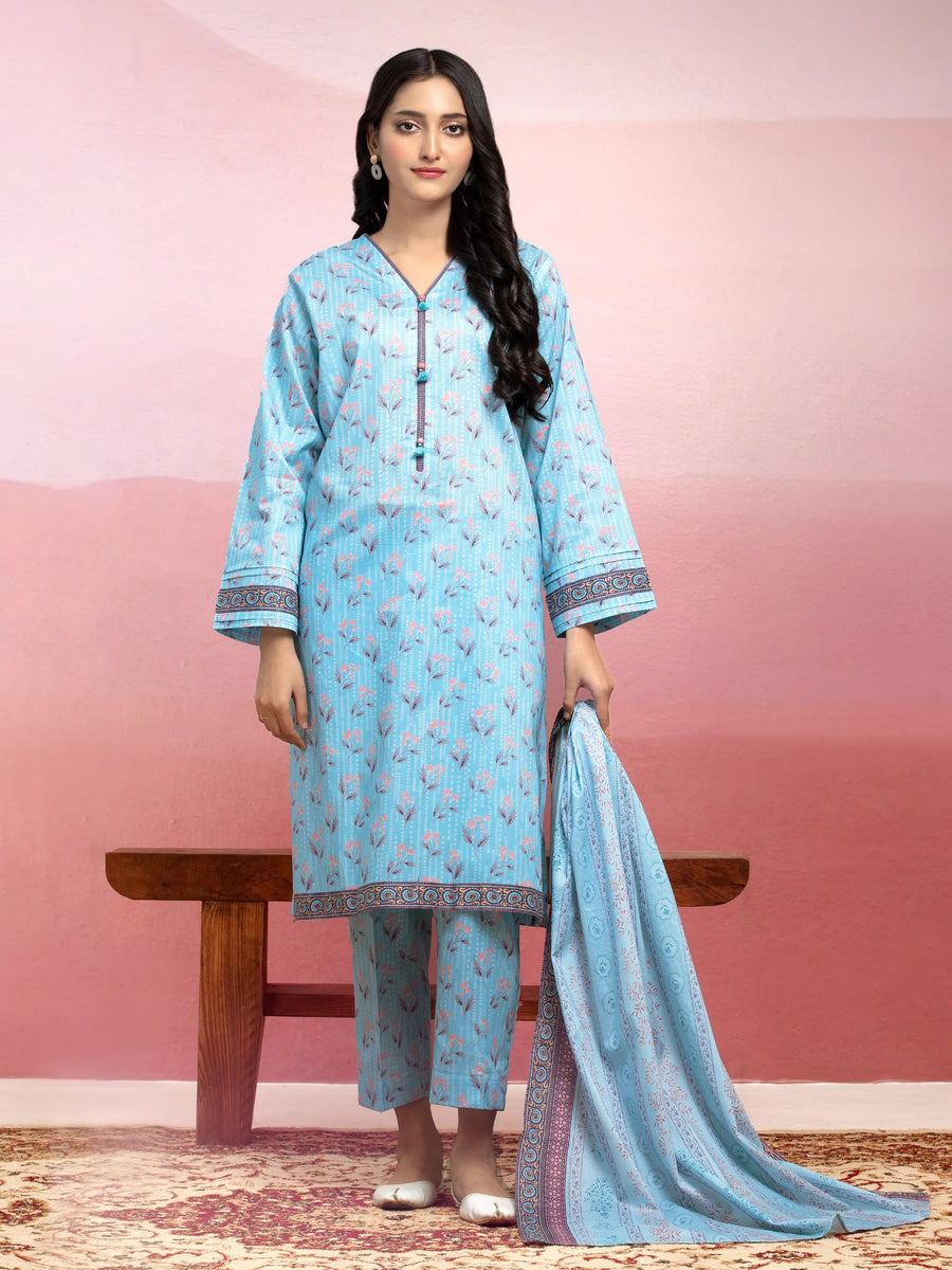 edenrobe Allure Lawn Unstitched Printed 3Pc Suit EWU5A1-35064