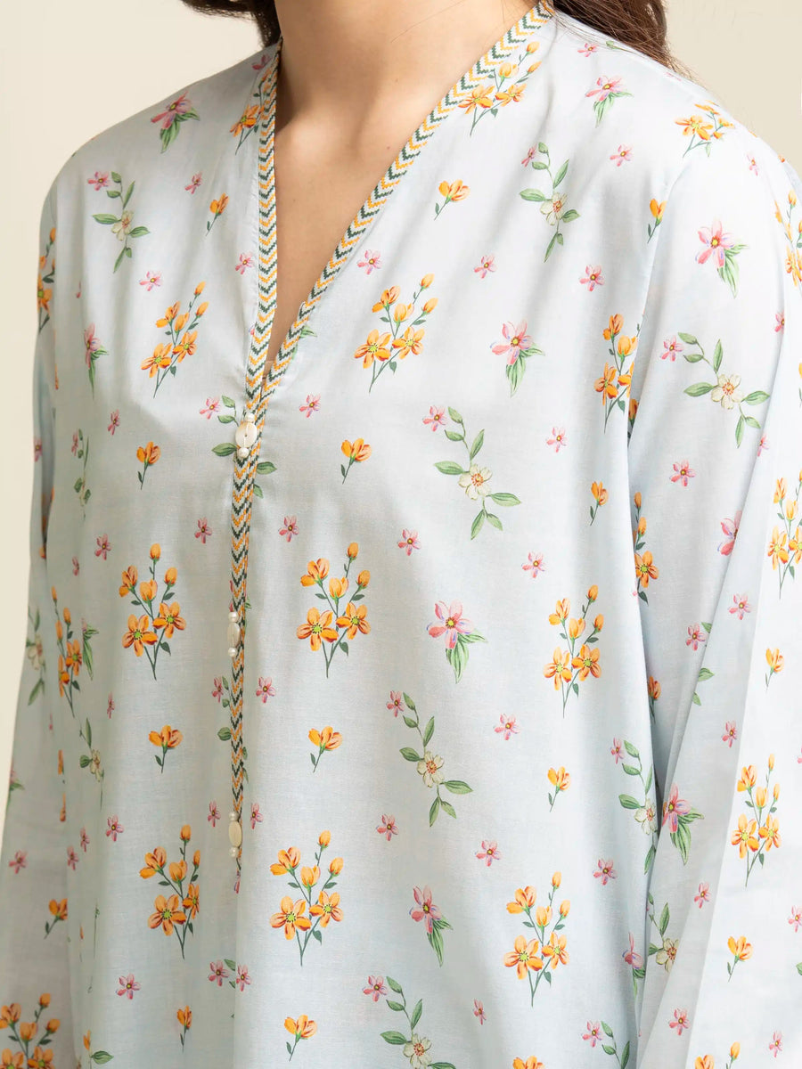 edenrobe Allure Lawn Unstitched Printed 3Pc Suit EWU5A1-35072