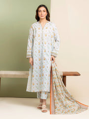 edenrobe Allure Lawn Unstitched Printed 3Pc Suit EWU5A1-35072