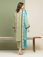 edenrobe Allure Lawn Unstitched Printed 3Pc Suit EWU5A1-35073