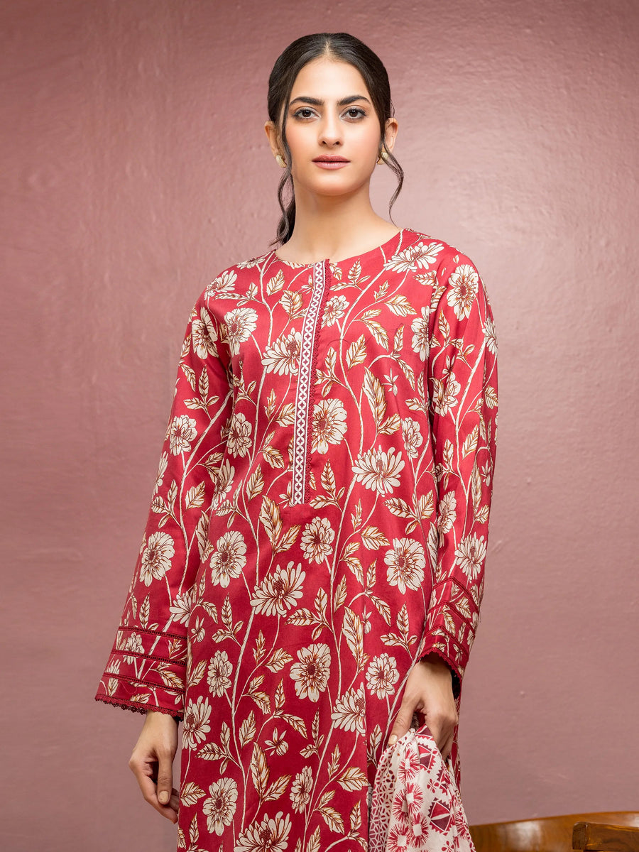 edenrobe Allure Lawn Unstitched Printed 3Pc Suit EWU5A1-35079
