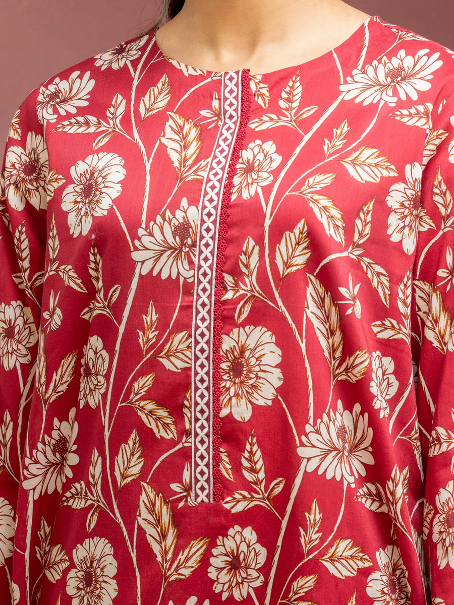 edenrobe Allure Lawn Unstitched Printed 3Pc Suit EWU5A1-35079