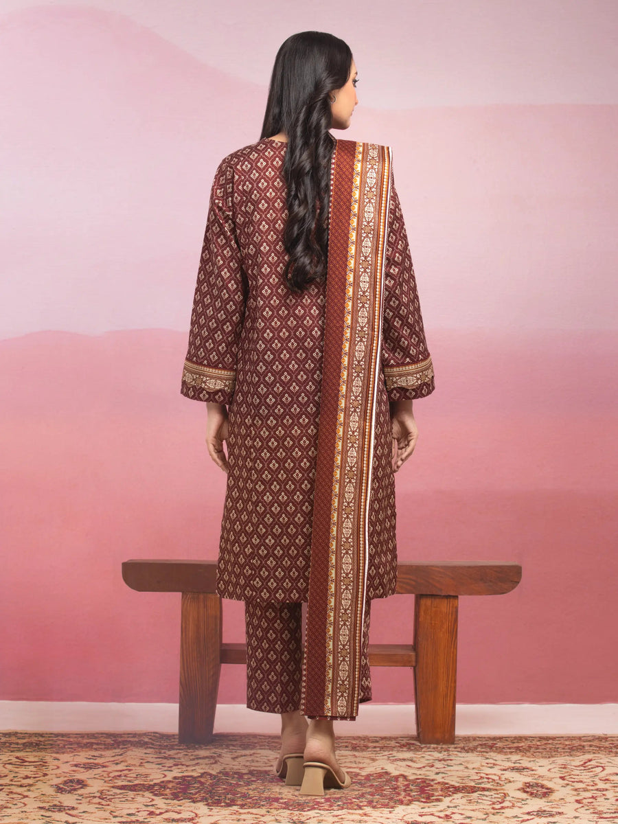edenrobe Allure Lawn Unstitched Printed 3Pc Suit EWU5A1-35083