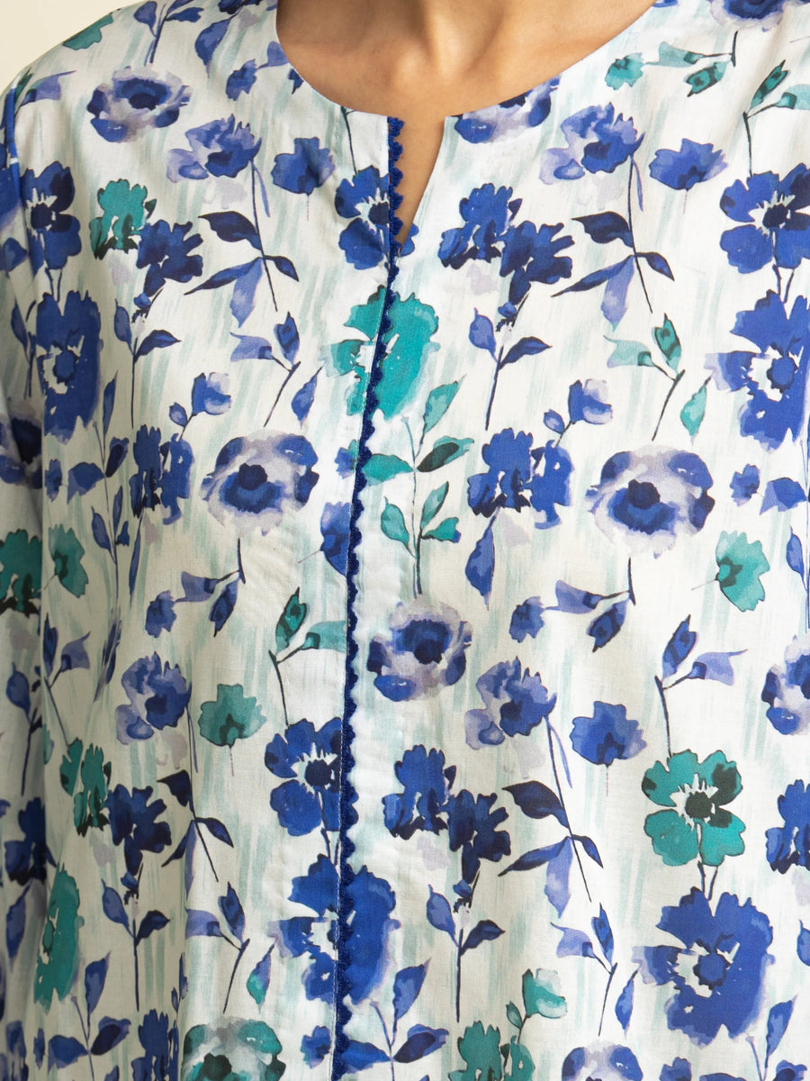 edenrobe Allure Lawn Unstitched Printed 3Pc Suit EWU5A1-35084