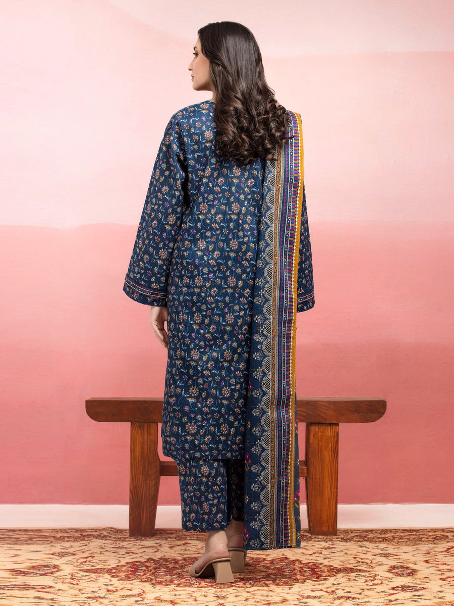 edenrobe Allure Lawn Unstitched Printed 3Pc Suit EWU5A1-35085